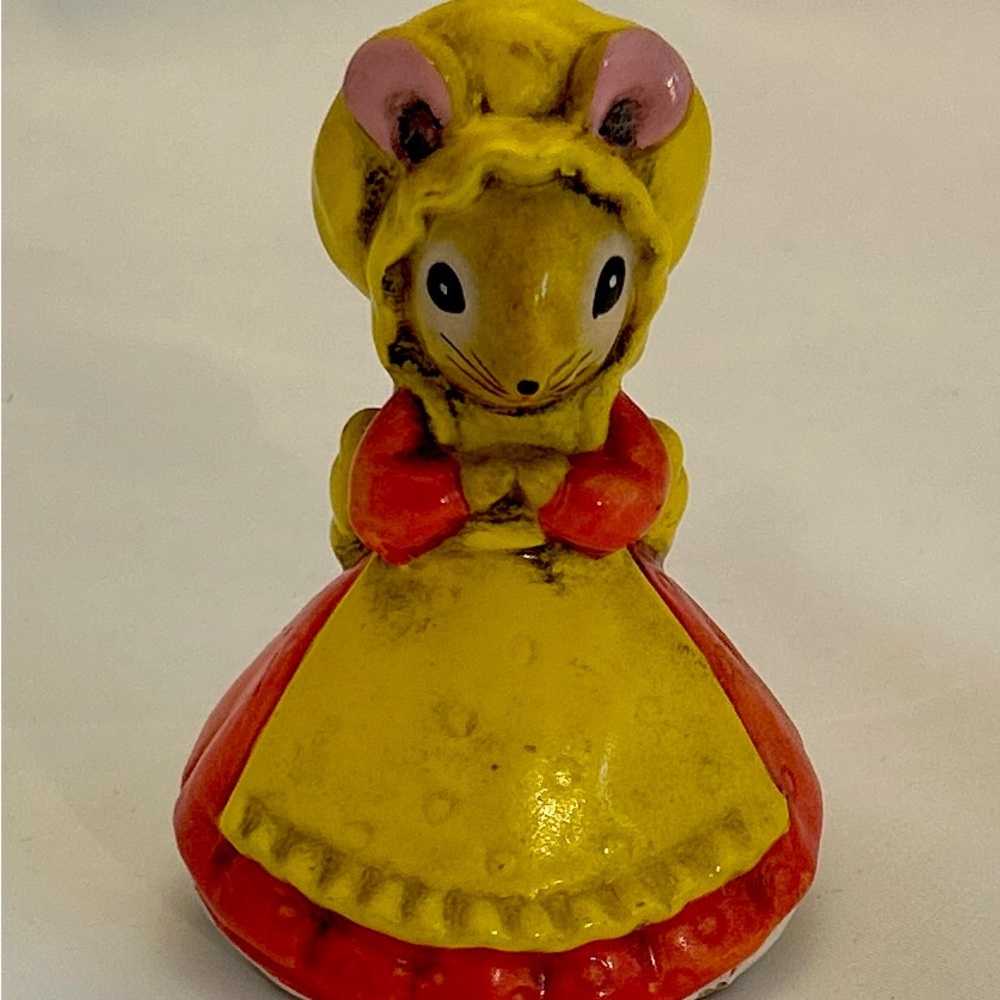 Vintage Mouse Lady Measuring Tape Dispenser